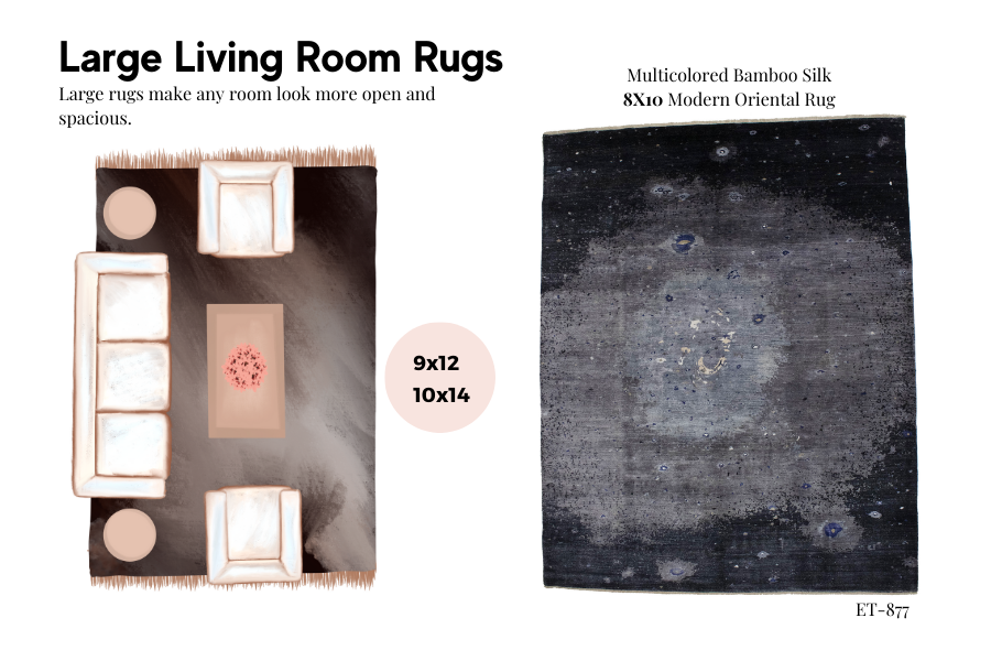 size and place handmade rug in your living room