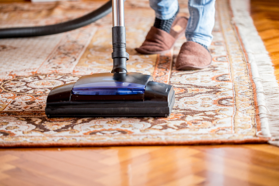 vacuuming rug 3